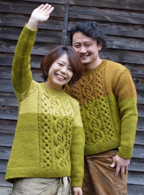 3_クレイジー編み込みセーター ネーミング文字通りの形でいろんなケーブル柄を編み混ぜています。