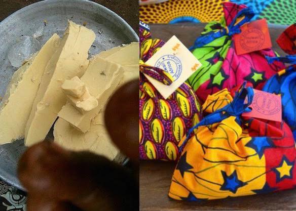 ギニアの伝統製法で作られた未精製シアバターとサボンノアール（ナチュラルソープ）のセット